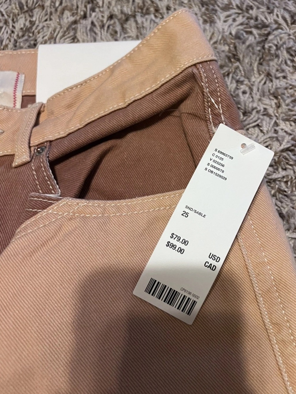 BDG Urban Outfitters Orange Brown Long Carpenter Skater Shorts Women 25 NWT - Picture 6 of 6